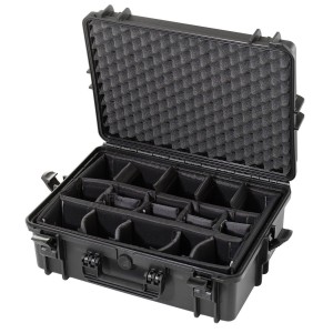 Valigia Trolley IP67 505CAMTR con divisori imbottiti per VHF Radio Nero 66020014-10%