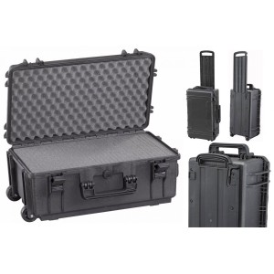Waterproof Trolley Case Cubed Foam 520STR Black for Electronic Devices 66020018