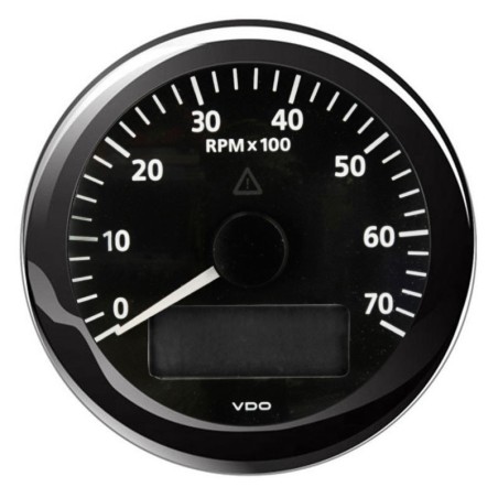 VDO ViewLine 7000 RPM Black Tachometer 12/24V 85mm OS2758004
