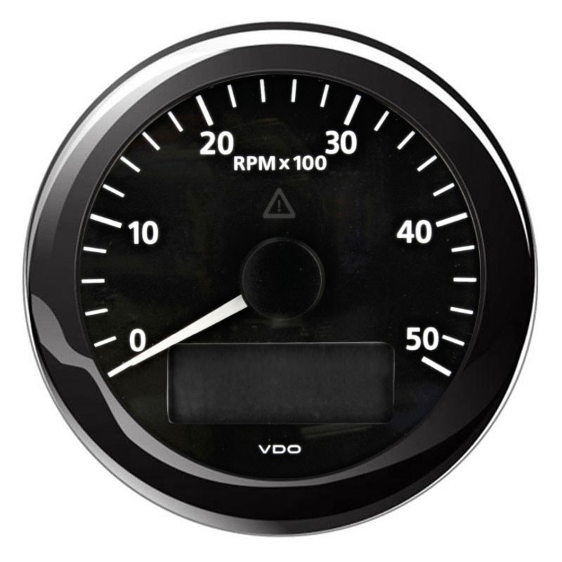 VDO ViewLine 5000 RPM Black Tachometer 12/24V 85mm OS2758002