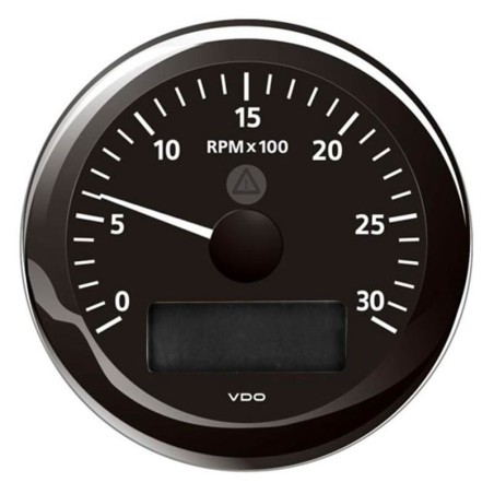 VDO ViewLine 3000 RPM Black Tachometer 12/24V 85mm OS2758000