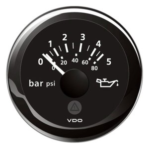 VDO Pressione Olio motore 5 bar 80psi 12/24V 52mm Nero ViewLine OS2759101-18%