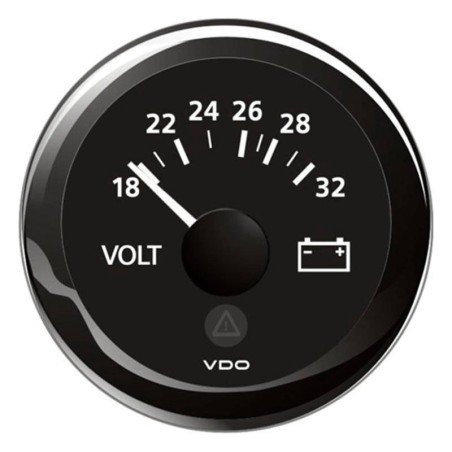 VDO Voltmetro 18/32V 52mm Quadrante Nero ViewLine OS2758701-18%