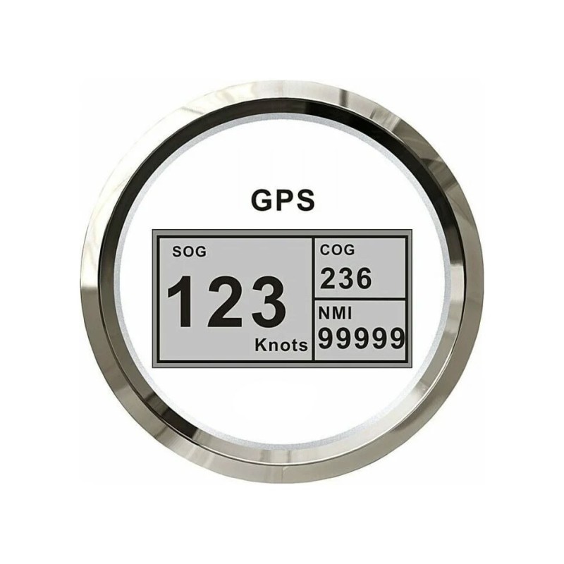 Osculati 12-24V Speedometer Totalizer Compass White Dial Glossy Bezel OS2778101