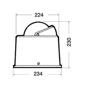 Bussola a chiesuola Riviera B6/W4 Rosa nera Corpo nero OS2500400-28%