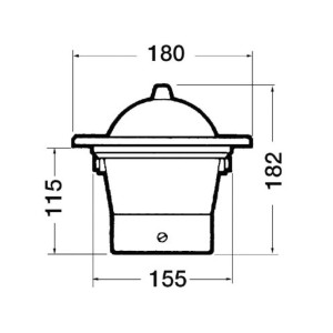 Bussola Riviera 5 BW1 RINA da incasso Rosa nera Corpo nero OS2501101-28%