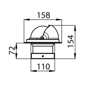 Bussola Riviera 4 con coperchio Rosa blu frontale Corpo bianco OS2502821-28%