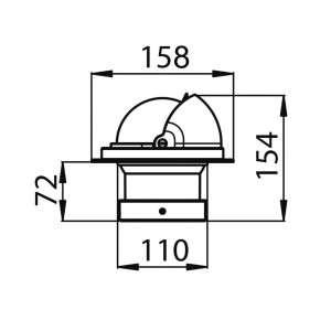 Bussola Riviera 4 con coperchio Rosa blu piana Corpo bianco OS2502815-28%