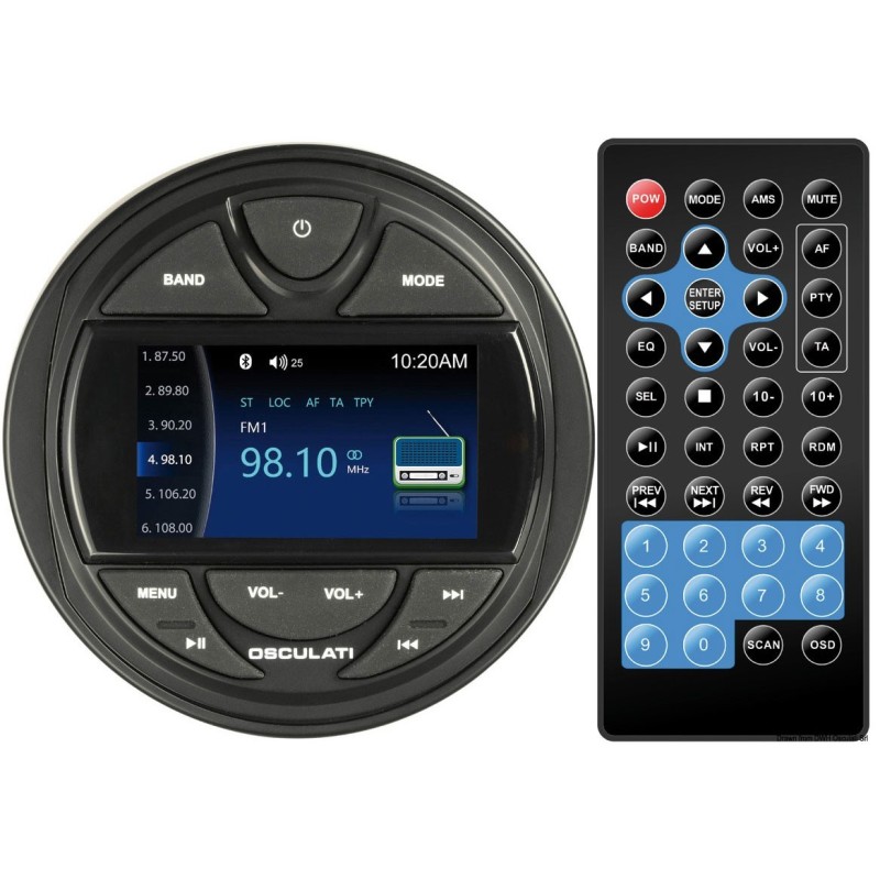 Radio da cruscotto M3-TFT 12V 4x40W FM/DAB/ROS con telecomando OS2953002-28%
