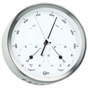 Barigo Steel Baro/termo/igrometro in acciaio inox 102x100x40mm OS2808001-18%