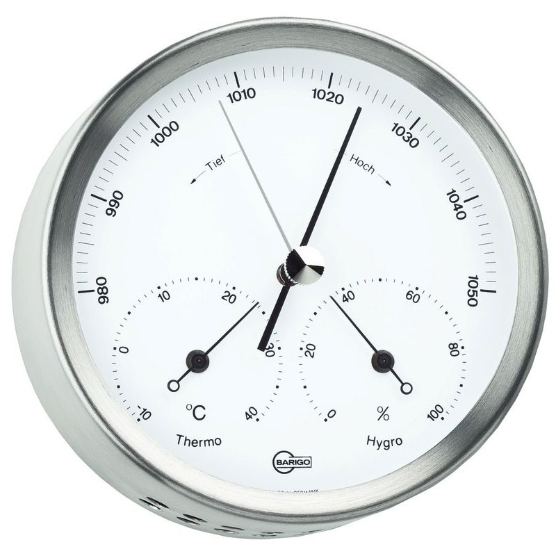 Barigo Steel Baro/termo/igrometro in acciaio inox 102x100x40mm OS2808001-18%