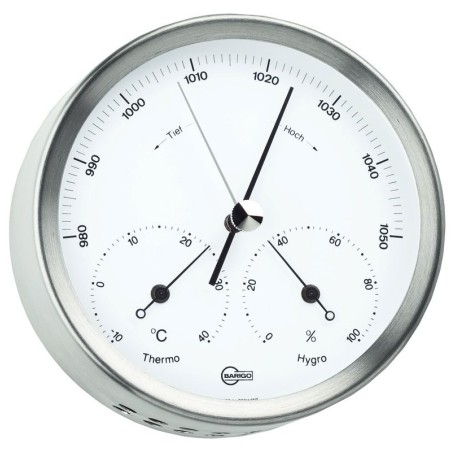 Barigo Steel Baro/termo/igrometro in acciaio inox 102x100x40mm OS2808001-18%