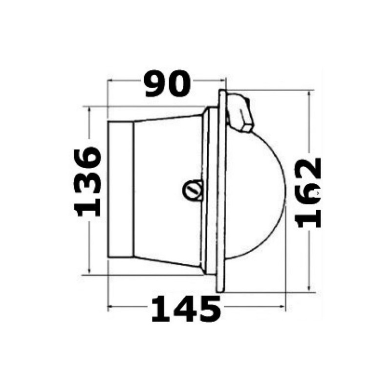 Riviera 4 Pegasus wall compass Red dial Black body OS2502017