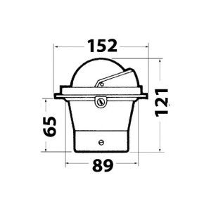 Bussola Riviera AV 3 con coperchio Rosa nera Corpo nero OS2501419-28%