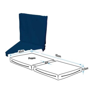 Double Floating cushion blue colour 40x83cm LZ11516