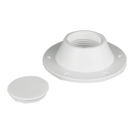 Under table socket or surface mounting base made of PVC 190mm LZ43263