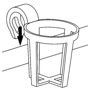 Kit 3 Universal plastic glass-holder snap mounting Tube 25/30mm White N40417405693
