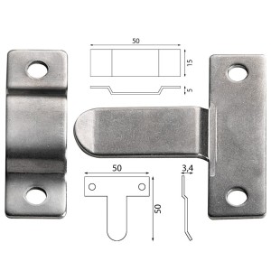 Polished stainless steel cushion clamp OS1032000
