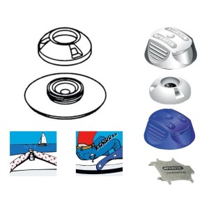 Perfix female snap fastener for fabric Blue colour 100 piece pack OS1044802