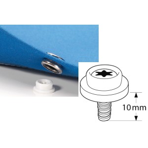 CAF-COMPO universal short thread screw stud White colour 10 piece pack OS1050210