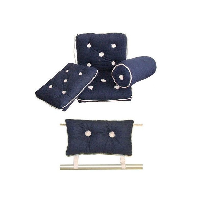 Waterproof Cotton Cushion with Backrest 430x750mm Blue OS2443021