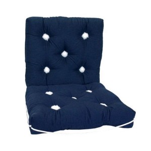 Waterproof Cotton Cushion with Backrest 430x750mm Blue OS2443021