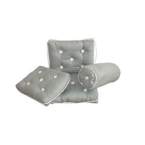 Waterproof Cotton Cushion with Backrest 430x750mm Grey OS2443026
