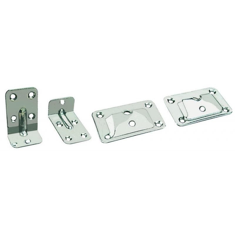Pair of stainless steel extractable angle brackets for tables OS3802600