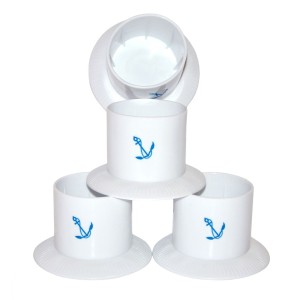 PVC suction type cup/glass holder 4 piece pack White OS4827010