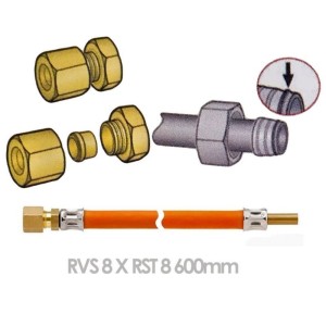 RVS 8 for RST 8 tube Length 600mm OS5001330