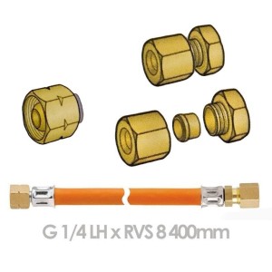 G tubes with 1/4 thread LH for RVS 8 tube Length 400mm OS5001361
