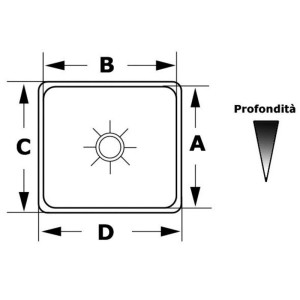 Lavello rettangolare Inox 175x325x150mm Senza piletta OS5018724-18%