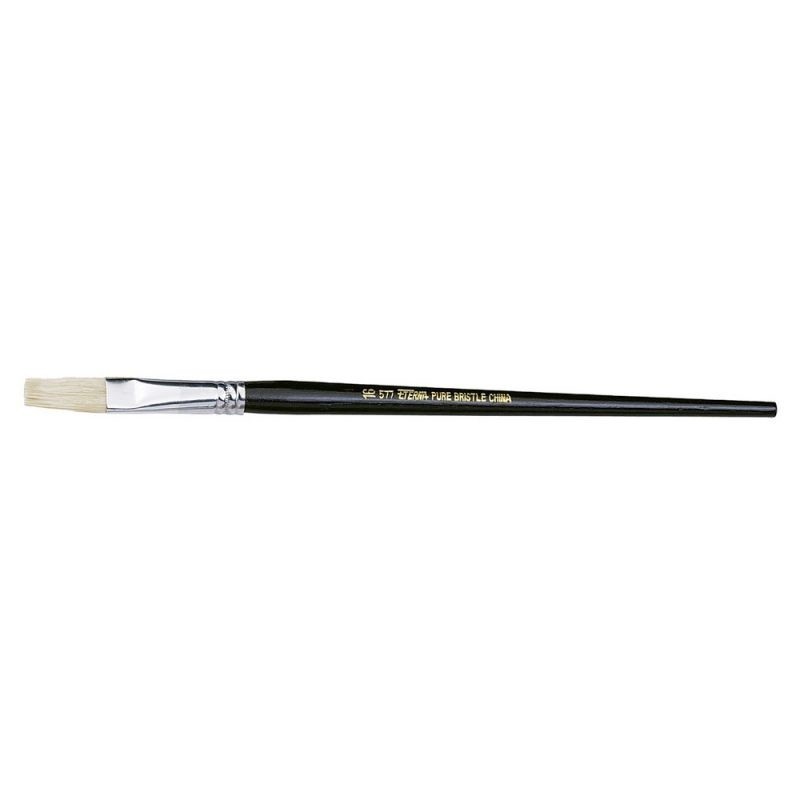 Belle Arti S.577 Number 4 flat brush in pure bristle and wooden handle N714470COL916