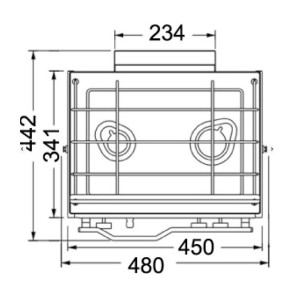 TECHIMPEX Classic Kitchen with oven 2 Burners OS5037500