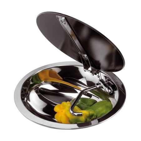 Stainless steel Sink with tinted glass lid 450x330mm OS5080001