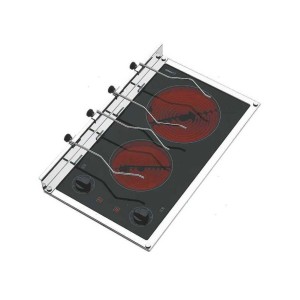 Piano cottura in vetroceramica 2 fuochi 220V Linosa 1200+1700W Techimpex MT1505860-20%