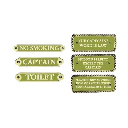 Targhetta in bronzo CAPTAIN'S WORD IS LAW 14,5x6cm OS3252508-0%