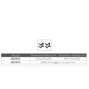 Plastic battery box 457x720x330h mm FNI3927673