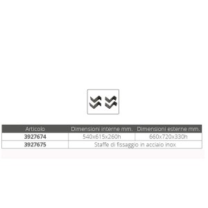 Plastic battery box 660x720x330h mm FNI3927674