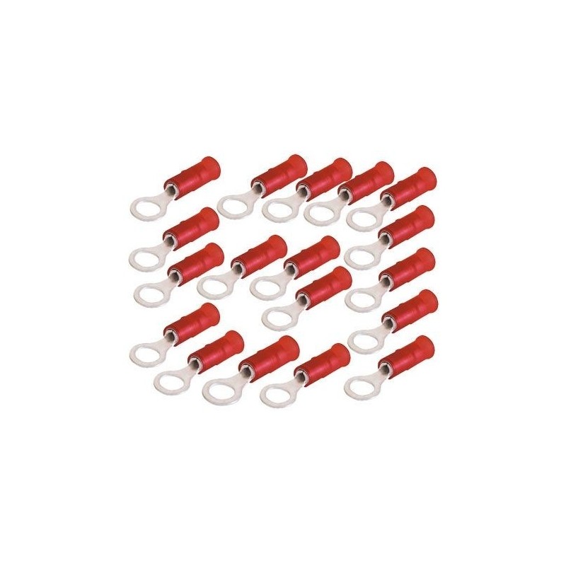 100PZ Terminale rosso occhio per Cavo 0,25:1,5mmq Vite 3mm RF-M ML24527560-100-0%