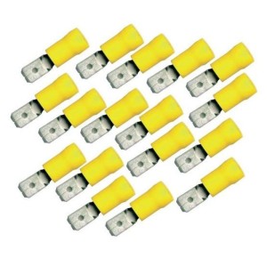 100PZ Faston maschio giallo 6,35x0,8mm Cavo 4:6mmq GF-M 608 ML24527602-100-0%
