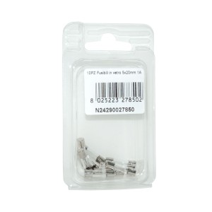Kit 10 Fusibili in vetro 1A 5x20mm per strumentazione N24290027850-0%