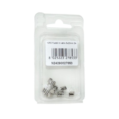 Set 10Pcs Glass fuses 5A 5x20mm for instruments N24290027853