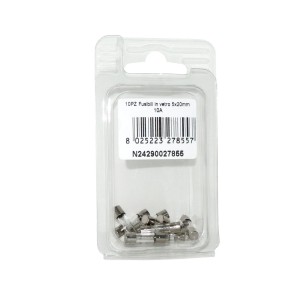 Kit 10 Fusibili in vetro 10A 5x20mm per strumentazione N24290027855-0%