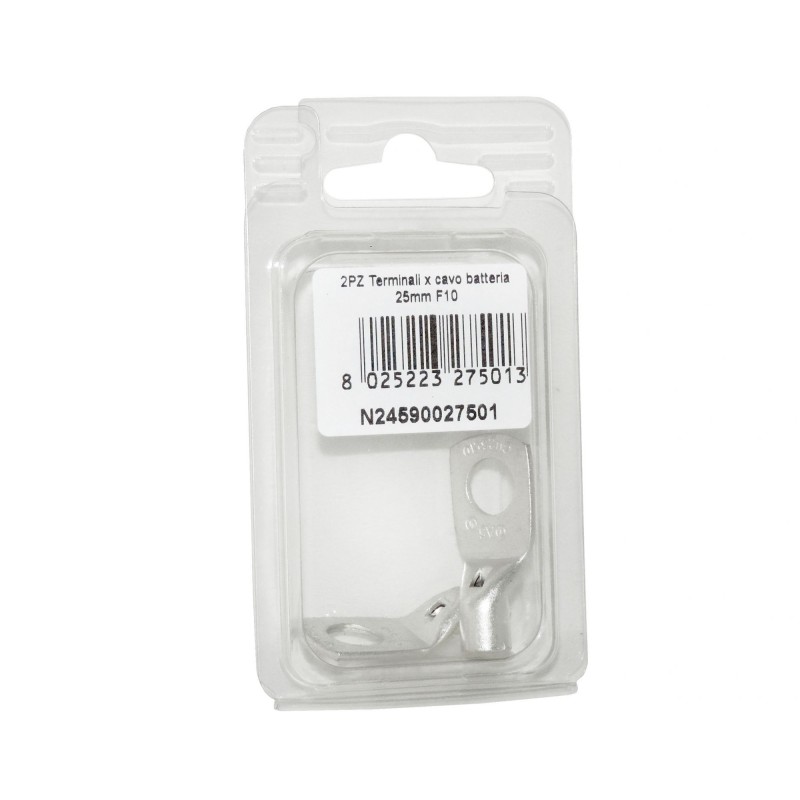 Kit 2 Terminali Cavo Batteria 25mmq Foro 10mm N24590027501-0%