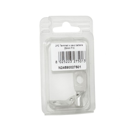 Kit 2 Terminali Cavo Batteria 25mmq Foro 10mm N24590027501-0%