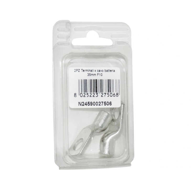 Kit 2 Terminali Cavo Batteria 35mmq Foro 10mm N24590027506-0%