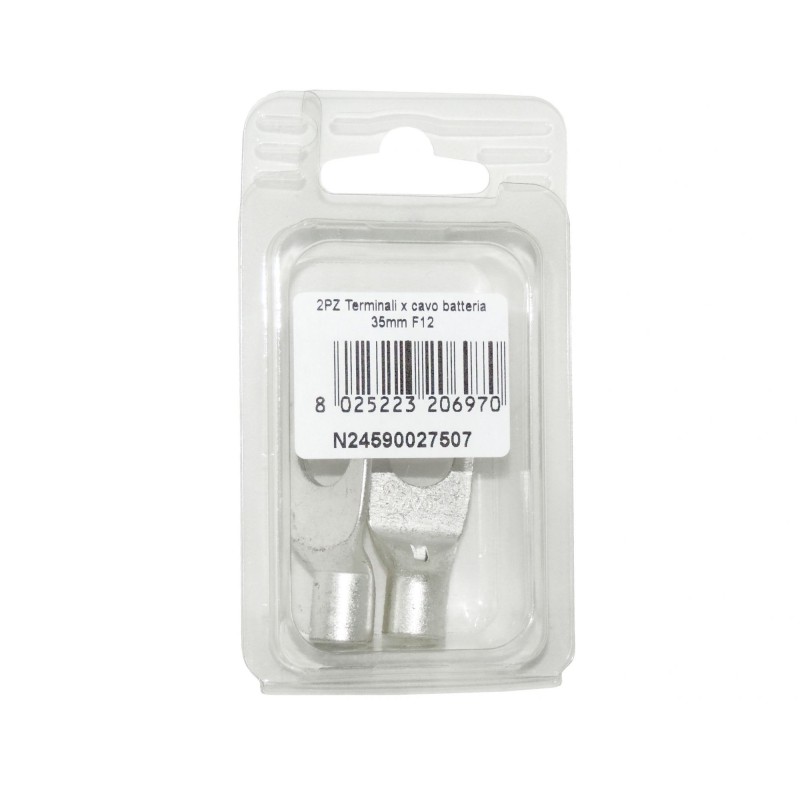 Kit 2 Terminali Cavo Batteria 35mmq Foro 12mm N24590027507-0%