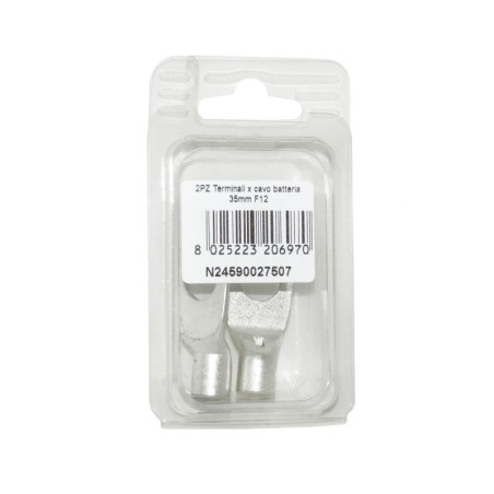 Kit 2 Terminali Cavo Batteria 35mmq Foro 12mm N24590027507-0%