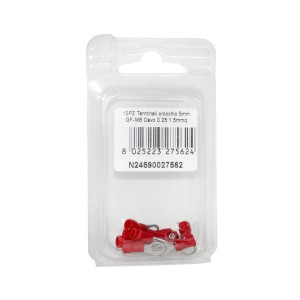Terminale Rosso con occhio per Cavo in rame 0,25:1,5mmq RF-M5 10PZ N24590027562-0%